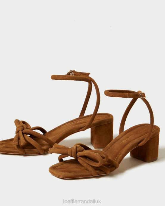 Shoes X82V62 Cacao Women Loeffler Randall Mikel Bow Mid-Heel Sandal