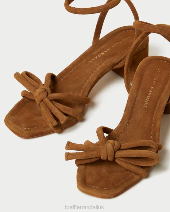 Shoes X82V62 Cacao Women Loeffler Randall Mikel Bow Mid-Heel Sandal