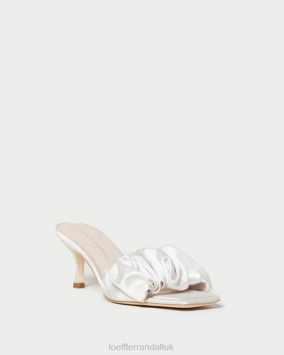 Shoes X82V65 Cream Women Loeffler Randall Bianca Kitten Heel Mule
