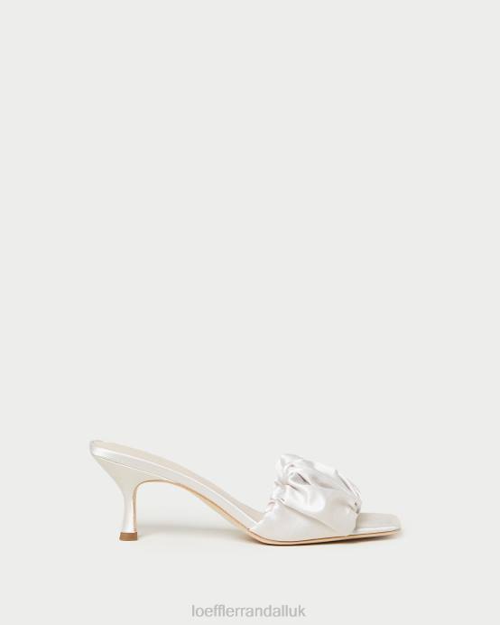 Shoes X82V65 Cream Women Loeffler Randall Bianca Kitten Heel Mule