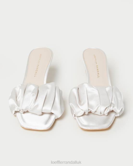 Shoes X82V65 Cream Women Loeffler Randall Bianca Kitten Heel Mule