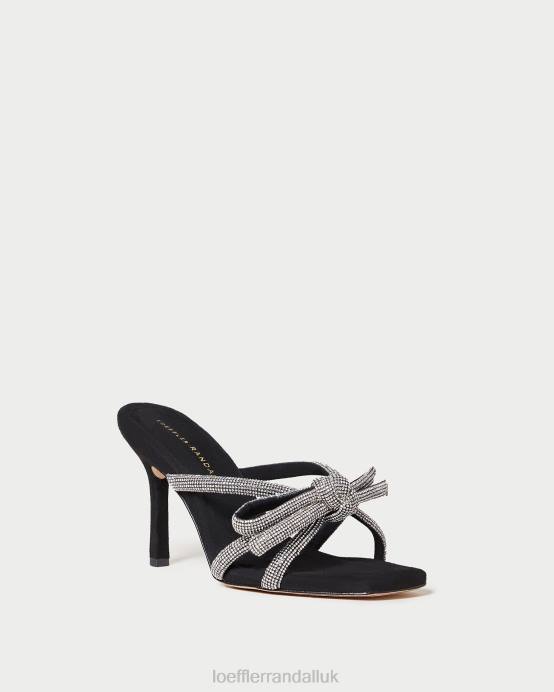 Shoes X82V71 Black Women Loeffler Randall Margi Suede Bow Heel
