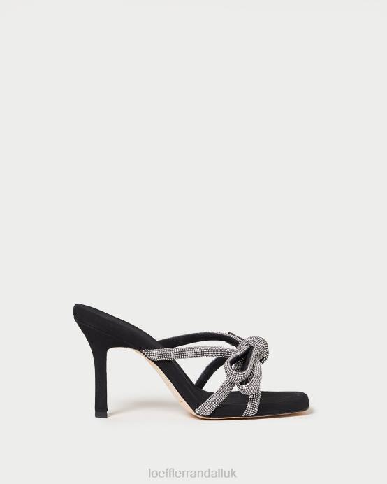 Shoes X82V71 Black Women Loeffler Randall Margi Suede Bow Heel