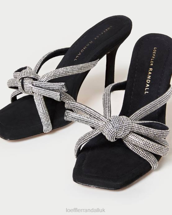 Shoes X82V71 Black Women Loeffler Randall Margi Suede Bow Heel