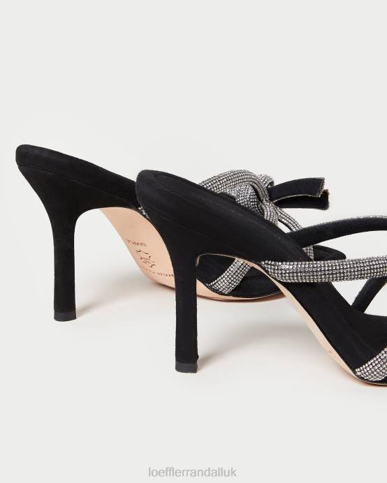 Shoes X82V71 Black Women Loeffler Randall Margi Suede Bow Heel