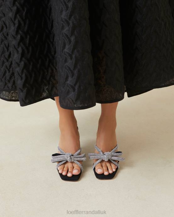 Shoes X82V71 Black Women Loeffler Randall Margi Suede Bow Heel