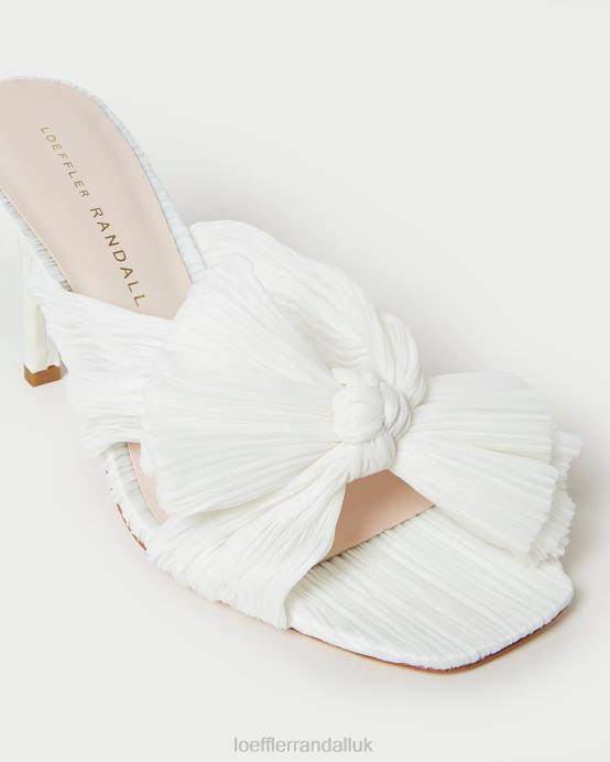 Shoes X82V73 Pearl Women Loeffler Randall Claudia Pleated Bow Mule
