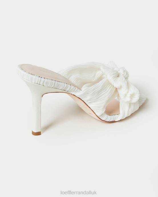 Shoes X82V73 Pearl Women Loeffler Randall Claudia Pleated Bow Mule
