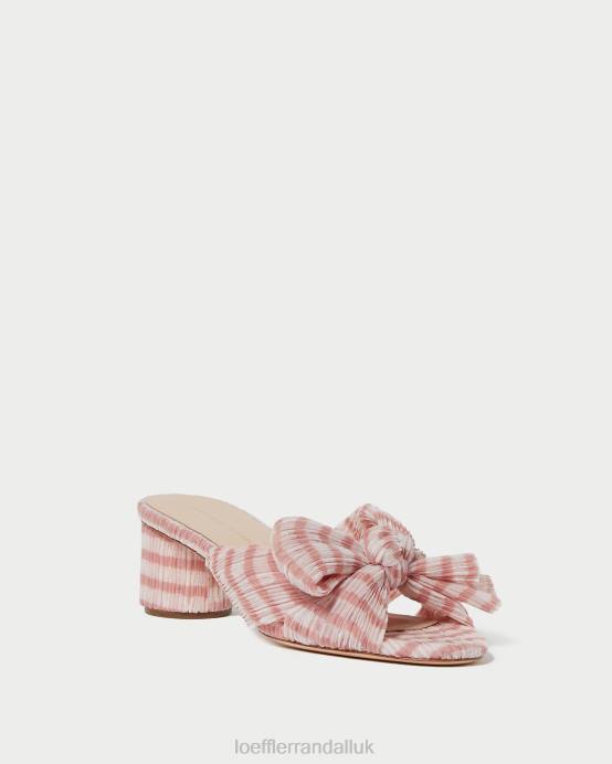 Shoes X82V79 Soft Pink Gingham Women Loeffler Randall Emilia Bow Heel