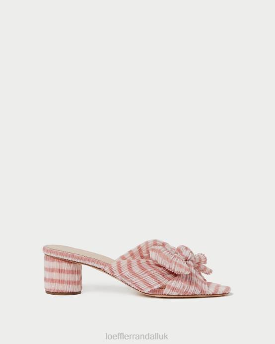 Shoes X82V79 Soft Pink Gingham Women Loeffler Randall Emilia Bow Heel
