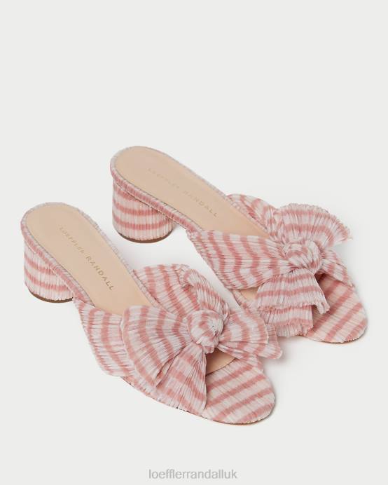 Shoes X82V79 Soft Pink Gingham Women Loeffler Randall Emilia Bow Heel