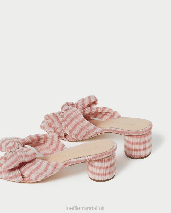 Shoes X82V79 Soft Pink Gingham Women Loeffler Randall Emilia Bow Heel