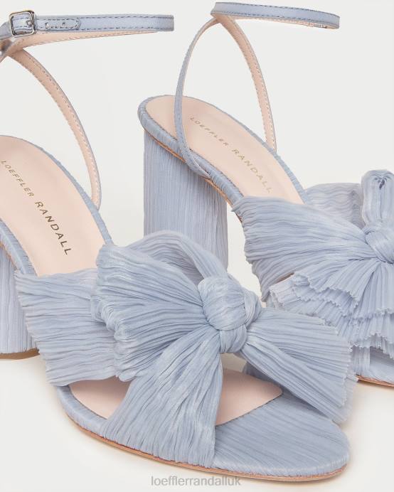 Shoes X82V7 Blue Women Loeffler Randall Camellia Pleated Bow Heel