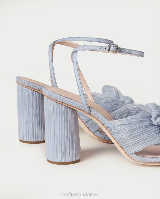 Shoes X82V7 Blue Women Loeffler Randall Camellia Pleated Bow Heel