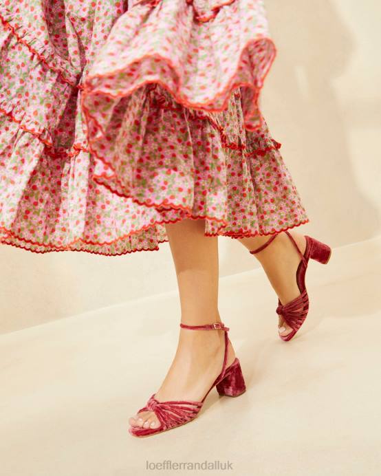 Shoes X82V80 Tea Rose Women Loeffler Randall Olivia Knot Mid-Heel