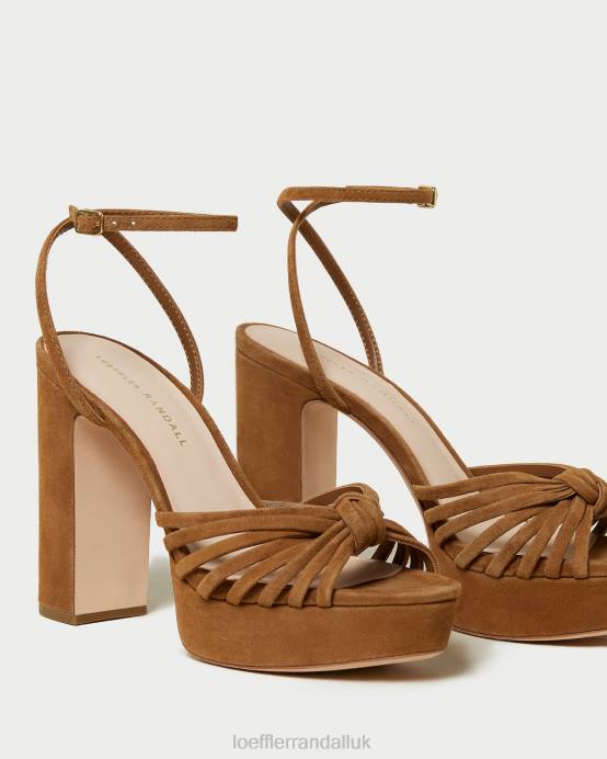Shoes X82V81 Cacao Women Loeffler Randall Rivka Knot Platform Sandal