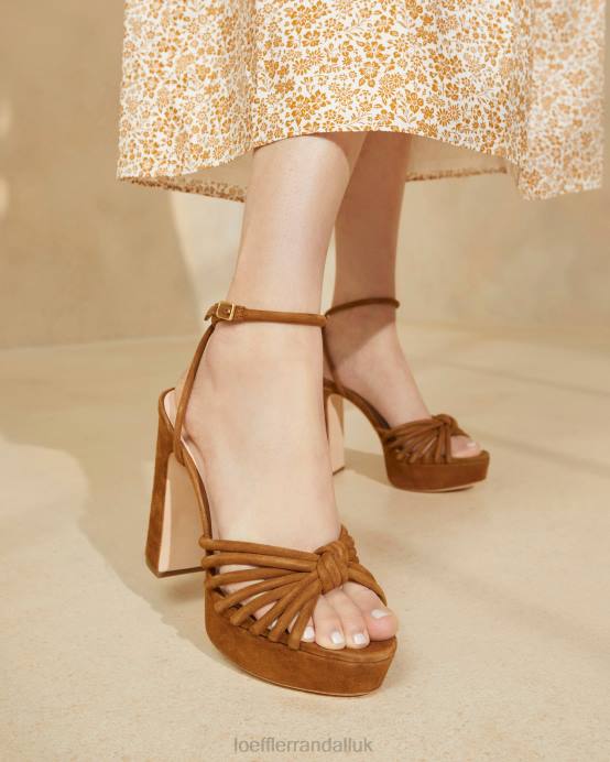 Shoes X82V81 Cacao Women Loeffler Randall Rivka Knot Platform Sandal