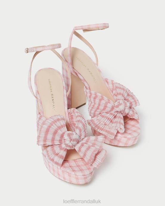 Shoes X82V82 Soft Pink Gingham Women Loeffler Randall Natalia Bow Heel