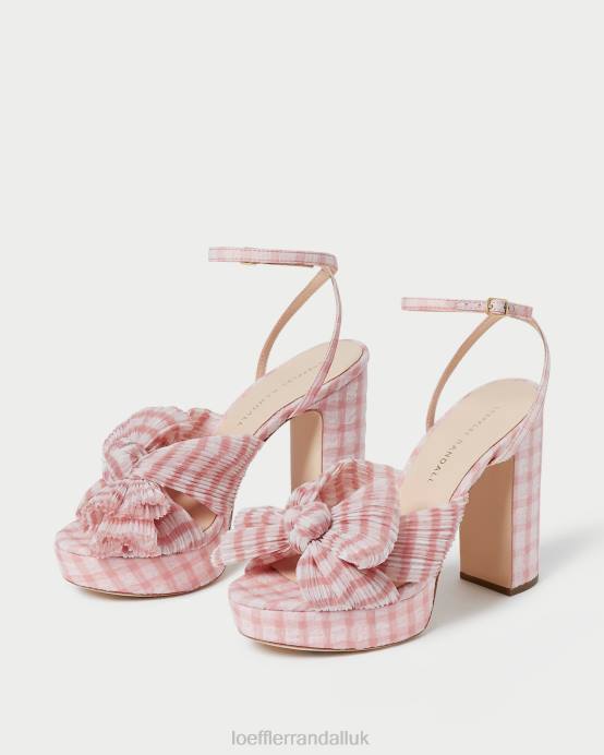 Shoes X82V82 Soft Pink Gingham Women Loeffler Randall Natalia Bow Heel