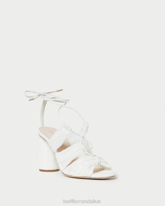 Shoes X82V83 Pearl Women Loeffler Randall Teresa Pleated Lace-Up Sandal