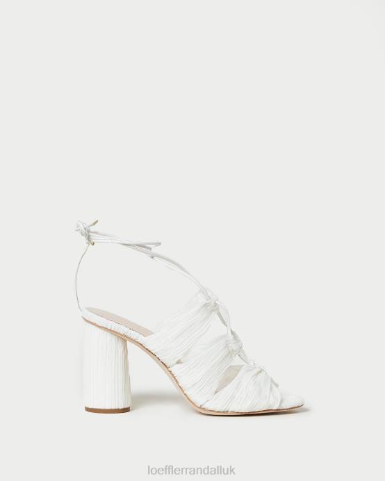 Shoes X82V83 Pearl Women Loeffler Randall Teresa Pleated Lace-Up Sandal