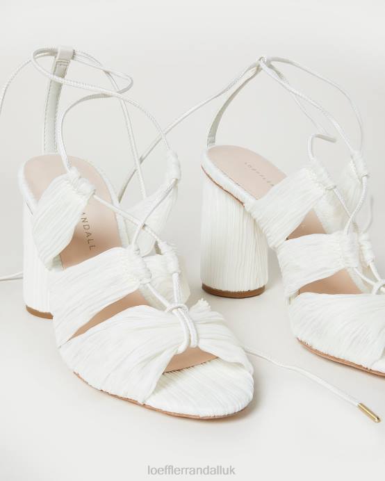 Shoes X82V83 Pearl Women Loeffler Randall Teresa Pleated Lace-Up Sandal