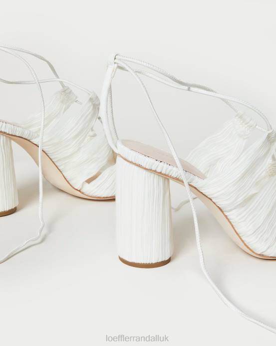 Shoes X82V83 Pearl Women Loeffler Randall Teresa Pleated Lace-Up Sandal