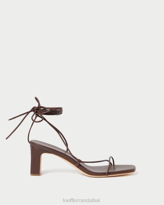 Shoes X82V86 Chocolate Women Loeffler Randall Cosette Ankle Wrap Heel