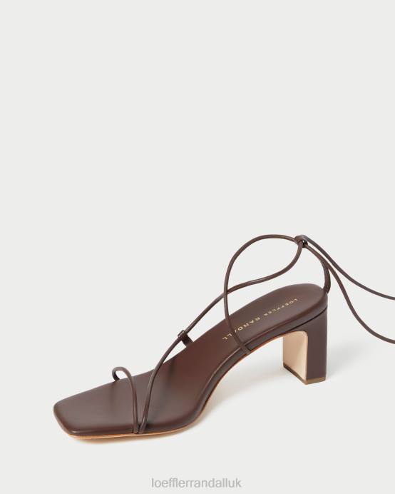 Shoes X82V86 Chocolate Women Loeffler Randall Cosette Ankle Wrap Heel