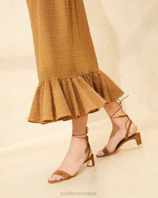 Shoes X82V87 Cacao Women Loeffler Randall Jackie Mid Heel Sandal