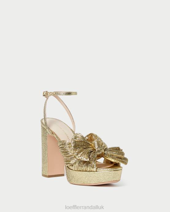 Shoes X82V89 Oro Women Loeffler Randall Natalia Platform Bow Heel