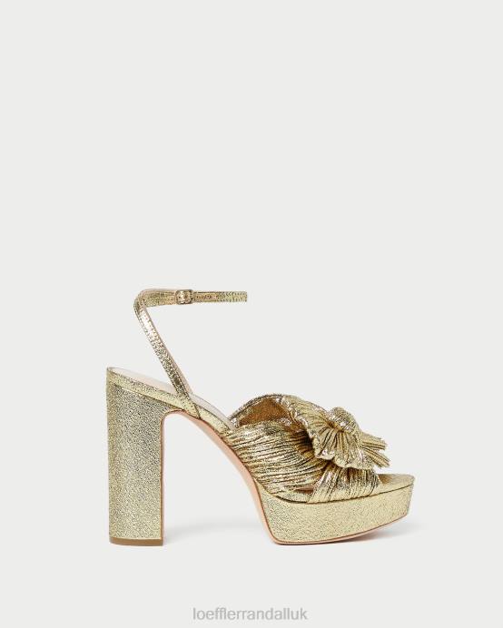 Shoes X82V89 Oro Women Loeffler Randall Natalia Platform Bow Heel