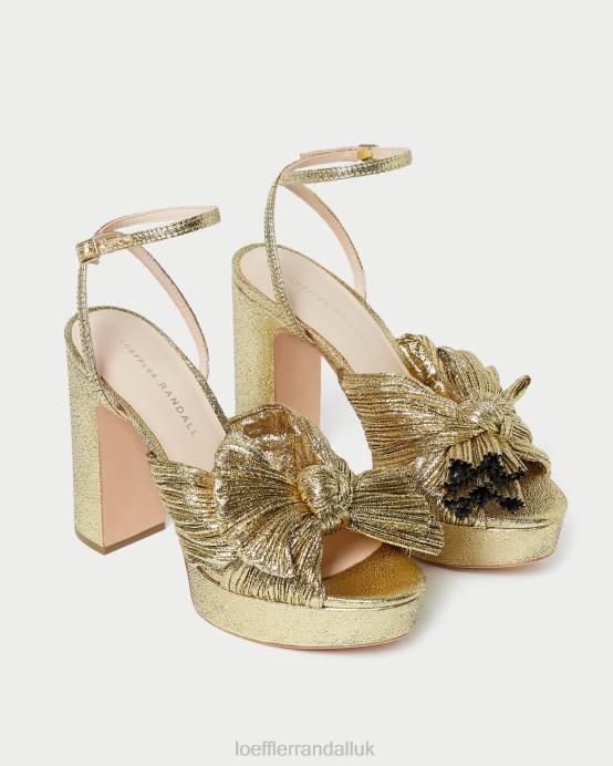 Shoes X82V89 Oro Women Loeffler Randall Natalia Platform Bow Heel