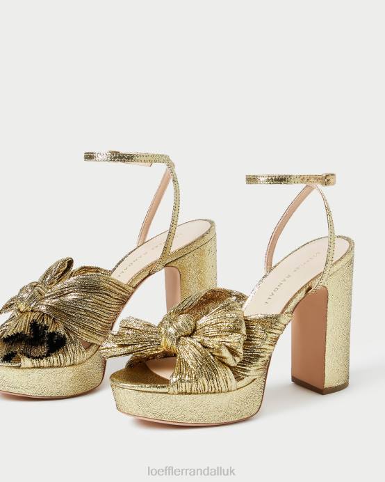 Shoes X82V89 Oro Women Loeffler Randall Natalia Platform Bow Heel