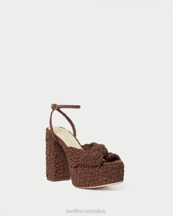 Shoes X82V92 Cacao Women Loeffler Randall Roz Knot Platform