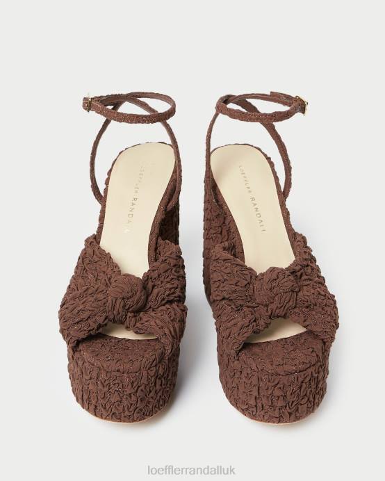 Shoes X82V92 Cacao Women Loeffler Randall Roz Knot Platform