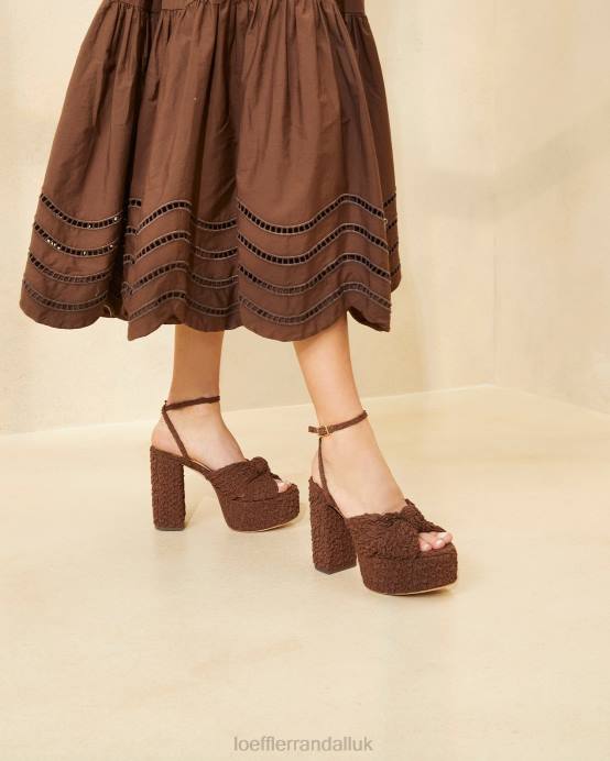 Shoes X82V92 Cacao Women Loeffler Randall Roz Knot Platform