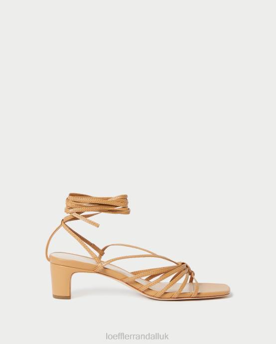 Shoes X82V97 Honey Women Loeffler Randall Lola Knot Lace-Up Mid-Heel