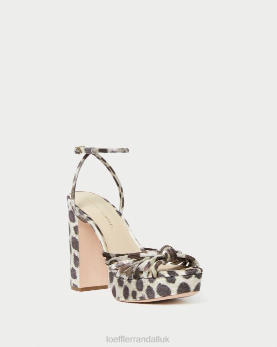 Shoes X82V98 Leopard Women Loeffler Randall Rivka Knot Platform Sandal