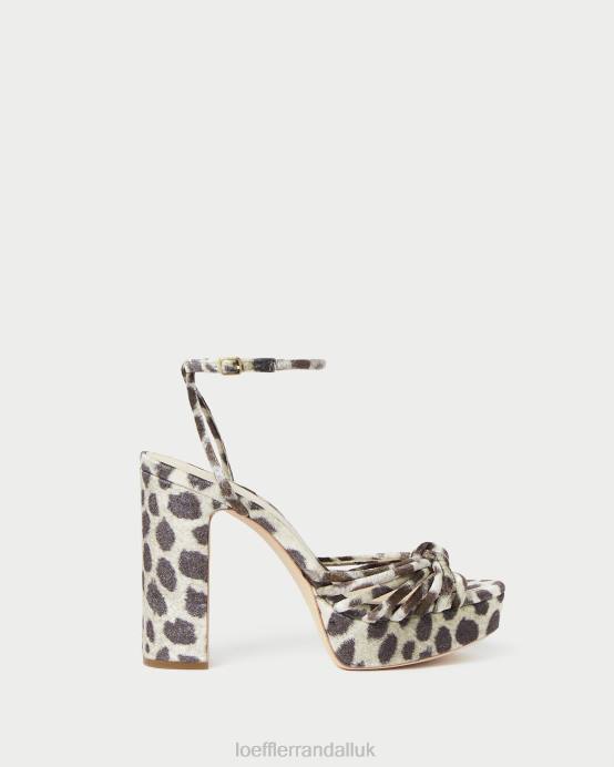 Shoes X82V98 Leopard Women Loeffler Randall Rivka Knot Platform Sandal