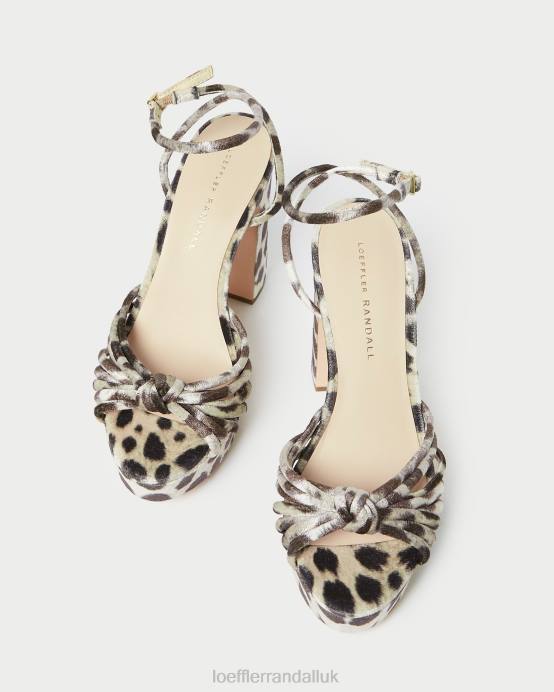Shoes X82V98 Leopard Women Loeffler Randall Rivka Knot Platform Sandal