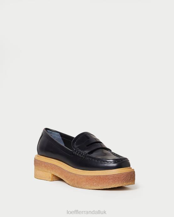 Shoes X82V311 Black Women Loeffler Randall Rikki Platform Loafer