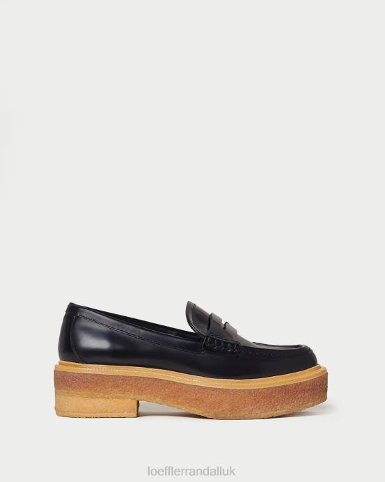 Shoes X82V311 Black Women Loeffler Randall Rikki Platform Loafer