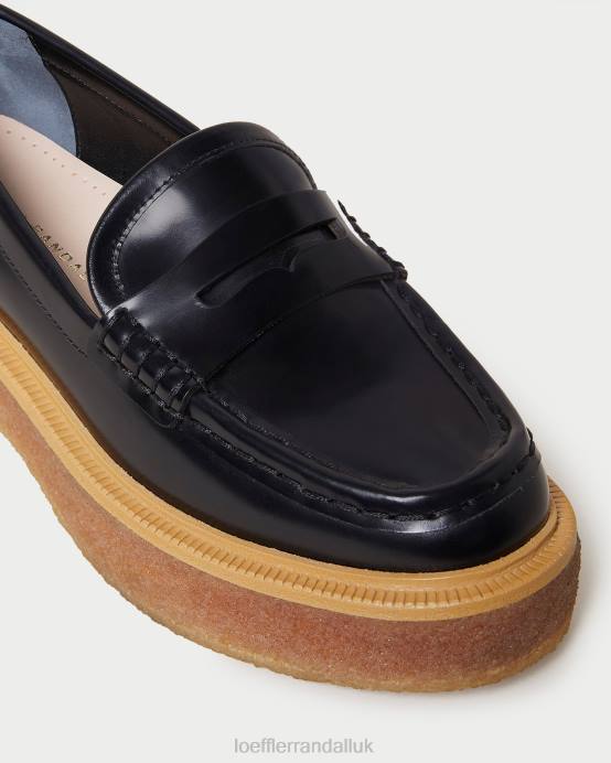 Shoes X82V311 Black Women Loeffler Randall Rikki Platform Loafer