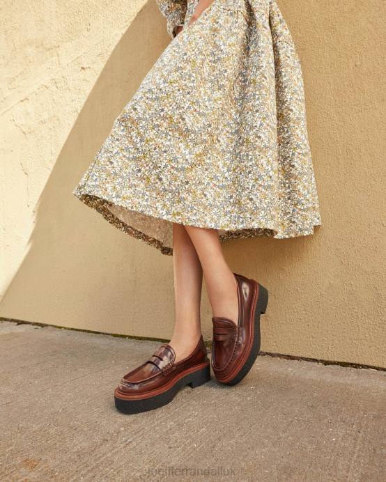 Shoes X82V312 Brown Women Loeffler Randall Rikki Platform Loafer