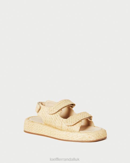 Shoes X82V101 Natural Women Loeffler Randall Blaise Raffia Platform Sandal