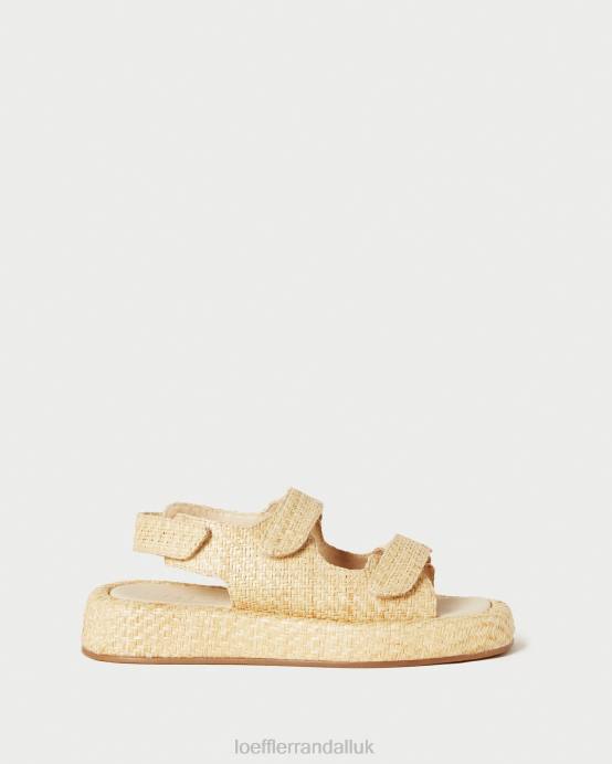 Shoes X82V101 Natural Women Loeffler Randall Blaise Raffia Platform Sandal