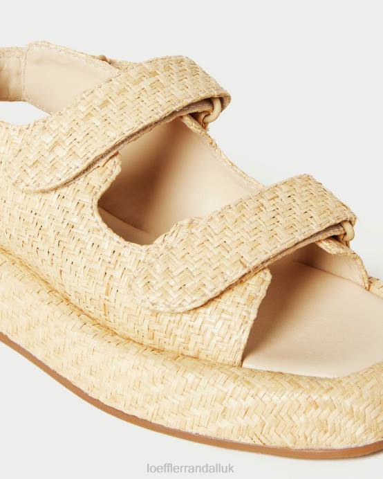Shoes X82V101 Natural Women Loeffler Randall Blaise Raffia Platform Sandal