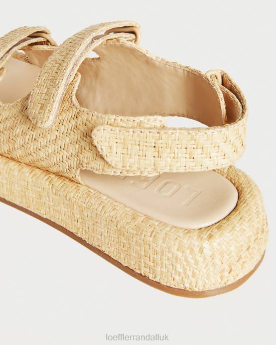 Shoes X82V101 Natural Women Loeffler Randall Blaise Raffia Platform Sandal