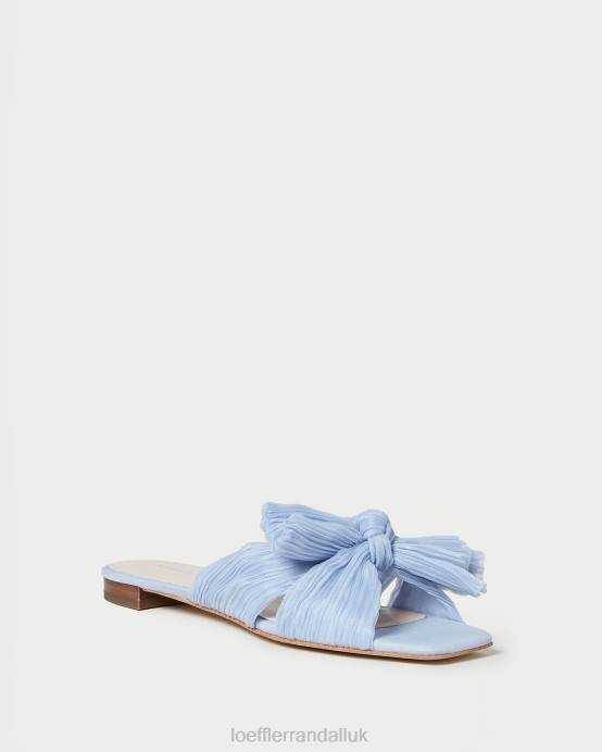 Shoes X82V104 Blue Women Loeffler Randall Daphne Bow Slide